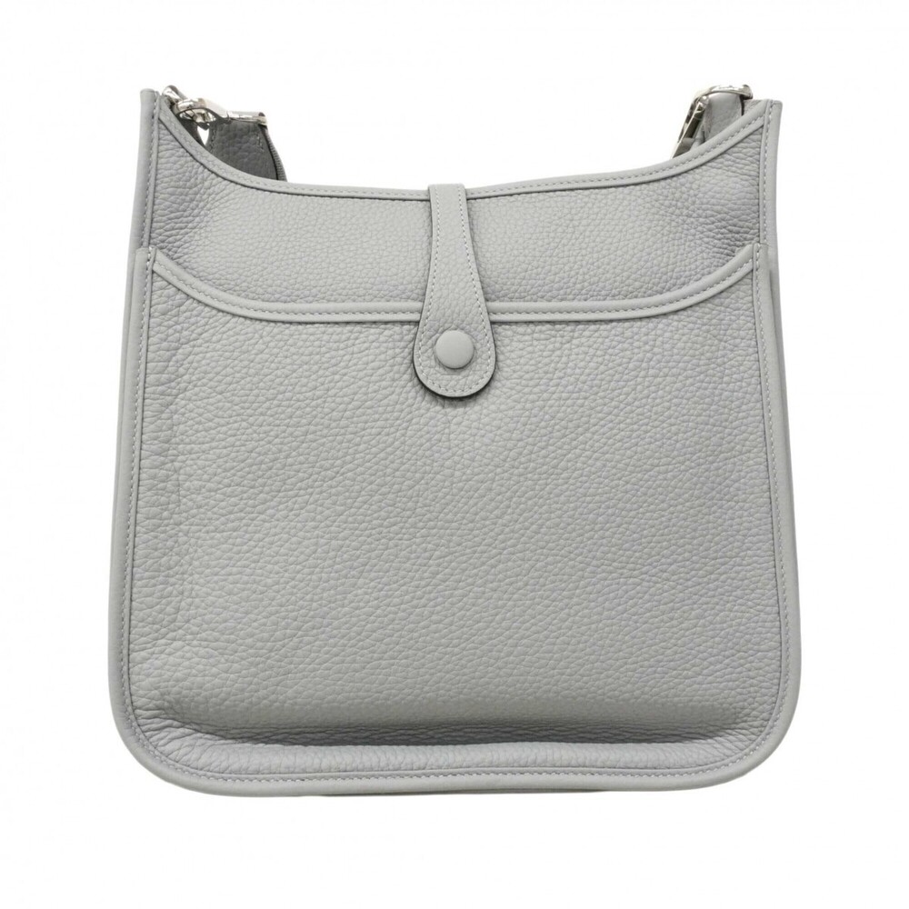 Hermes Evelyne 3PM Shoulder Bag, Taurillon Clemence Leather, Gris Pantin, K S... - Picture 9 of 9